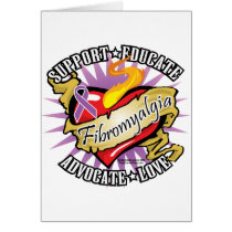 Fibromyalgia Classic Heart Greeting Cards