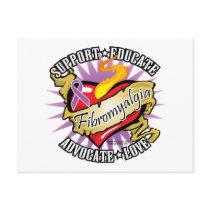 Fibromyalgia Classic Heart Postcard