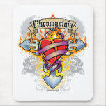Fibromyalgia Cross & Heart Mousepad
