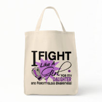 Fibromyalgia Fight Like A Girl For My Daughter 11 Canvas Bags