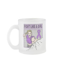 Fibromyalgia Fight Like A Girl Punch Mugs