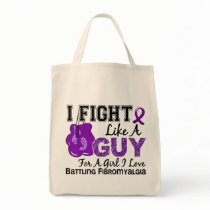 Fibromyalgia Fight Like A Guy 15 Tote Bag