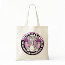 Fibromyalgia Fighter Cat Tote Bags