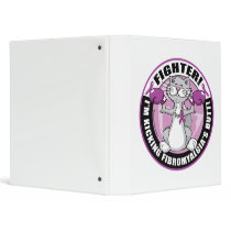 Fibromyalgia Fighter Cat Vinyl Binder