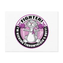Fibromyalgia Fighter Cat Post Card