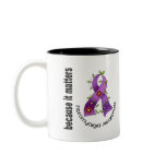 Fibromyalgia Flower Ribbon 3 mugs
