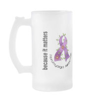 Fibromyalgia Flower Ribbon 3 Mugs