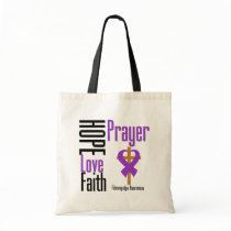 Fibromyalgia Hope Love Faith Prayer Cross Tote Bag