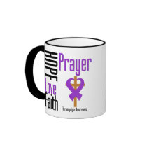 Fibromyalgia Hope Love Faith Prayer Cross Coffee Mugs