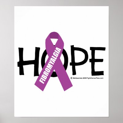 Fibromyalgia Hope Print by fightcancertees