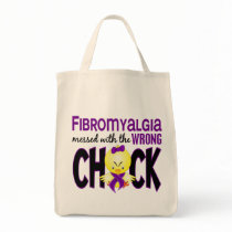 Fibromyalgia Messed With The Wrong Chick Canvas Bags