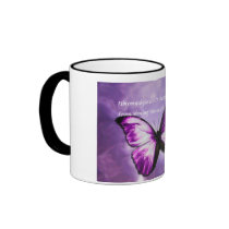 Fibromyalgia Purple Butterfly Inspirational Mug