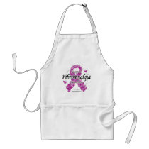 Fibromyalgia Ribbon of Butterflies 2 Apron