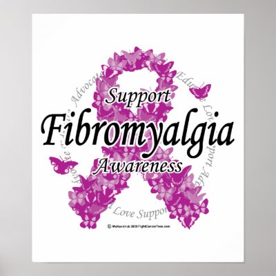 Fibromyalgia Ribbon of Butterflies 2 Print by fightcancertees