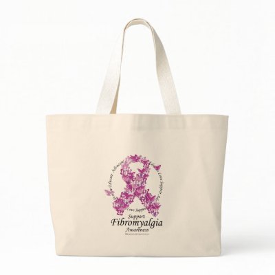 Fibromyalgia Ribbon of Butterflies Bags by fightcancertees