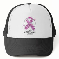 Fibromyalgia Ribbon of Butterflies Mesh Hats