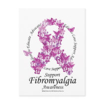 Fibromyalgia Ribbon of Butterflies Post Cards