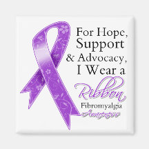Fibromyalgia Support Hope Awareness Refrigerator Magnets