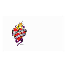 Fibromyalgia Tattoo Heart Business Card
