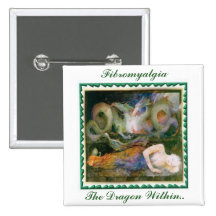 Fibromyalgia, The Dragon Within... Pinback Button