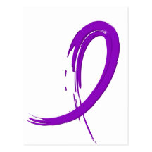 Fibromyalgia's Purple Ribbon A4 Post Card