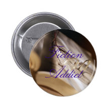 Fiction Addict Pinback Button