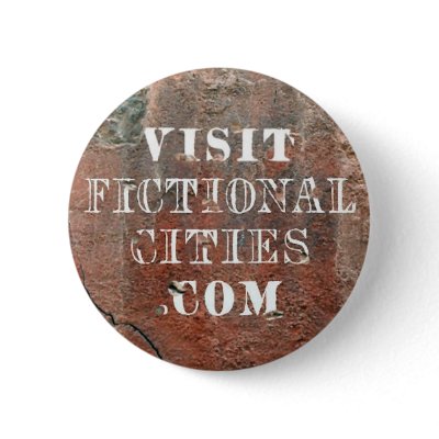 Fictional Cities wall badge Pin by palazzo