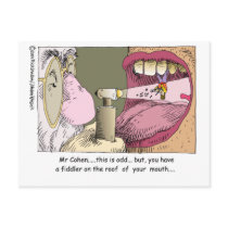 Fiddler On Roof Funny Dentistry Gifts & Tees Postcard