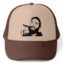 Fidel Castro with Cigar Portrait Hat