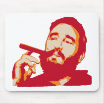 Fidel Castro with Cigar Portrait Mousepad