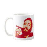Fidel Castro with Cigar Portrait Mug