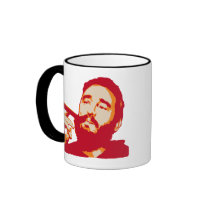Fidel Castro with Cigar Portrait Mug