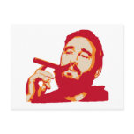 Fidel Castro with Cigar Portrait Postcard