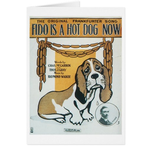 Fido est une couverture vintage de Songbook de hot Carte De Vœux