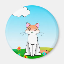 Field Cat Refrigerator Magnet