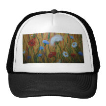 Field flowers mesh hat