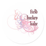 Field Hockey Babe Sticker