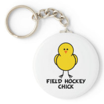 Field Hockey Chick Keychain