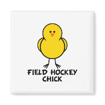 Field Hockey Chick Refrigerator Magnet