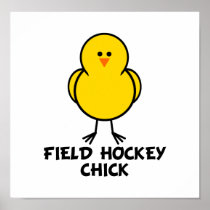 Field Hockey Chick Print