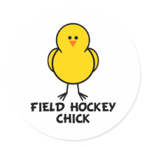 Field Hockey Chick Sticker
