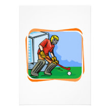 Field Hockey goalie boy Personalized Announcements