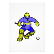 Field Hockey goalie Custom Invitation
