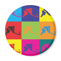 Field Hockey Pop Art Magnet