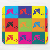 Field Hockey Pop Art Mouse Mat