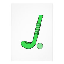 Field Hockey stick green Announcement