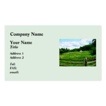 Field Near Weathered Barn Business Card Template