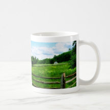 Field Near Weathered Barn Coffee Mugs