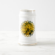 Field of Black Eyed Susan Beer Mug