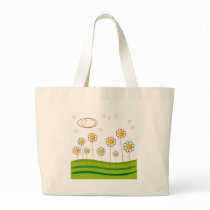 field of daisies tote bags